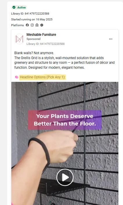 Meshable ads